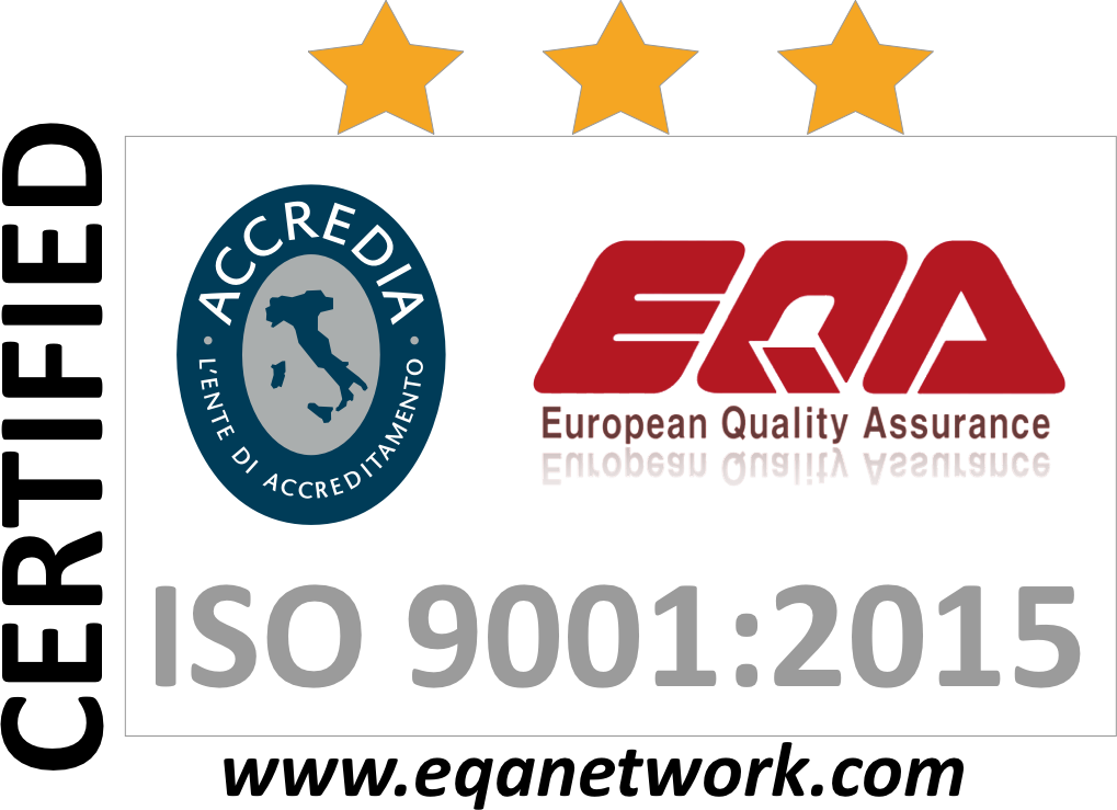 Logo Eqa accredia ISO 90013a2015